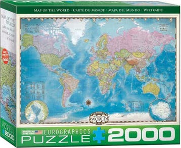 Map of the World Puzzel (2000 stukjes) | Eurographics -, Verzenden, Nieuw