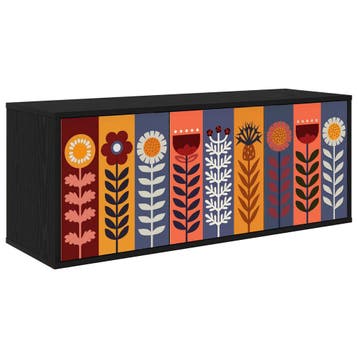 vidaXL Wandgemonteerd tv-meubel ESSEN 102 x 33 x 40 cm Zwart, Minder dan 50 cm, Verzenden, Nieuw, Minder dan 100 cm