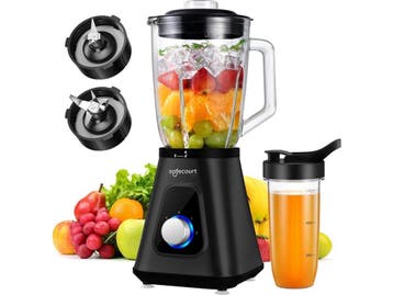 Safecourt Kitchen Blender - 1,5L Glas & 600ml To-Go beker -, Verzenden, Nieuw