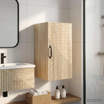 vidaXL Badkamer wandkast HAARLEM Sonoma Eiken 30 x 31 x 59, Verzenden, Nieuw
