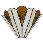 Tiffany wandlamp – Waaier-vormige stijl – B 25 × H 14 cm, Huis en Inrichting, Verzenden, Nieuw