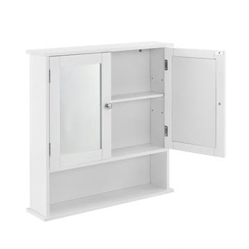 Badkamerkast met spiegel spiegelkast 58x56x13 cm wit, Verzenden, Nieuw