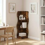 vidaXL Hoekplank met plank Gerookt eiken 34 x 33 x 102 cm, Verzenden, Nieuw