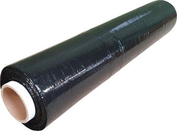 Stretchfolie handwikkelfolie 50cmx300m 20my zwart 1 rol, Verzenden
