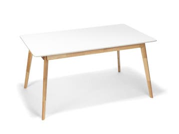 Eettafel SCANDINAVIA 120x70 cm Naturel Rechthoekig MDF, Huis en Inrichting, Tafels | Eettafels, 100 tot 150 cm, Verzenden, Nieuw