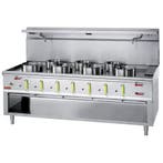 Diamond Wok | Gasfornuis | 7 Branders + Watergordijn | 2100x, Zakelijke goederen, Horeca | Keukenapparatuur, Ophalen of Verzenden