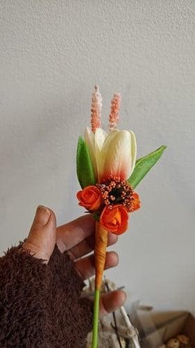 Maatwerk corsage Oranje Maatwerk, Ophalen of Verzenden, Nieuw