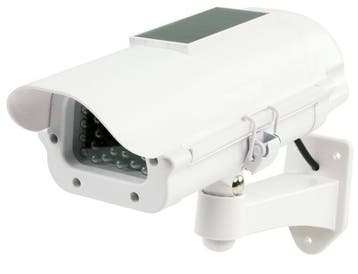 Dummy Beveiligingscamera Solar Outdoor Wit Met Oplichtende I, Audio, Tv en Foto, Videobewaking, Verzenden, Nieuw