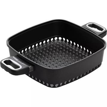 AMT Gastroguss Vierkante stoompan – Lotan® antiaanbaklaag, Huis en Inrichting, Keuken | Potten en Pannen, Ophalen of Verzenden