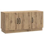 vidaXL TV-kast Artisanaal eiken 99 x 34,5 x 47 cm Bewerkt, Minder dan 50 cm, Verzenden, Nieuw, Minder dan 100 cm