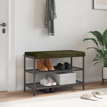 vidaXL Bankkussen Pluche Corduroy Groen Diepte 35 cm, Verzenden, Nieuw, Groen