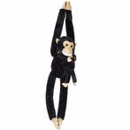 Pluche hangende chimpansee met baby knuffel 84 cm - Knuffe.., Ophalen of Verzenden, Nieuw