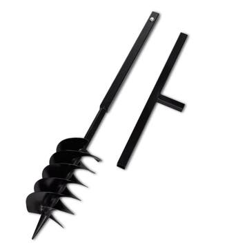 vidaXL Grondboor met handvat en schroefkop 150 mm (zwart), Verzenden, Nieuw