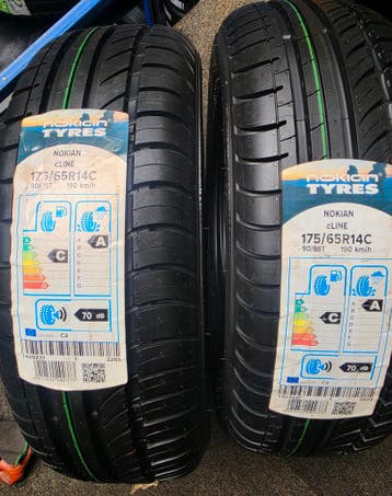 175/65r14C 90/88T Nokian 2 stuks nieuwe banden, Ophalen, 14 inch, 175 mm, Nieuw