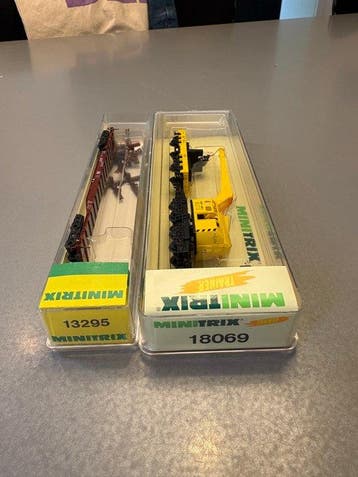 Minitrix N - 13295, 18069 - Modeltrein goederenwagonset (2), Hobby en Vrije tijd, Modeltreinen | N-Spoor, Nieuw