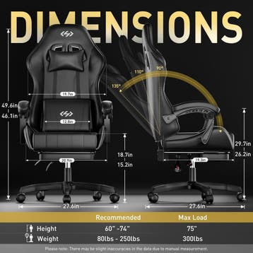 Ergonomische Bureaustoel -  Office Chair - Gamestoel - Volwa, Verzenden, Zo goed als nieuw