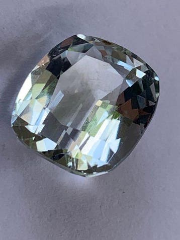 1 pcs Blauw Aquamarijn, Beril - 7.59 ct - Antwerp Laboratory, Nieuw