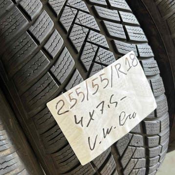 2 x Vredestein Wintrac Pro 255-55-18 Winterbanden 7,5mm, Auto-onderdelen, Banden en Velgen, 18 inch, Gebruikt, 255 mm, Band(en)