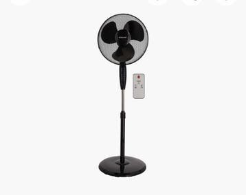 BRASQ Statiefventilator – 40 cm – Zwart – Met Afstandsbedien, Verzenden, Nieuw