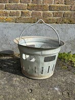 verzinkte kolen- of haardmand - Emmer - Metaal verzinkt
