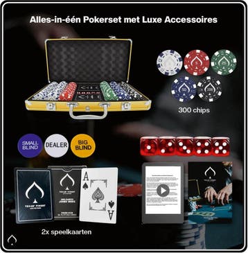 Texas Finest Golden Pokerset 300 Chips – Pokerkoffer, Ophalen of Verzenden, Gebruikt