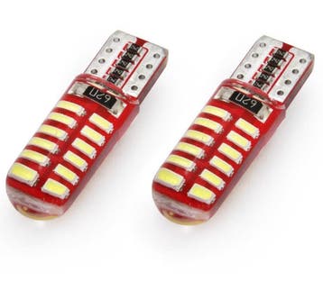 T10 - 3014 - 24 SMD - CANBUS - 2 stuks - wit, Ophalen of Verzenden, Nieuw