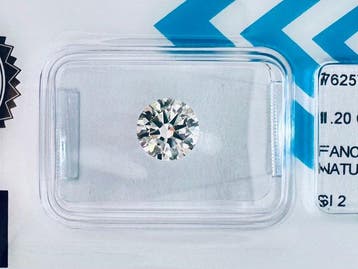 1 pcs Diamant (Natuurlijk gekleurd) - 1.20 ct - Rond - Fancy, Nieuw