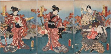KUNISADA • Yoshiwara Niwaka • Kabuki • Japanse houtsnede •