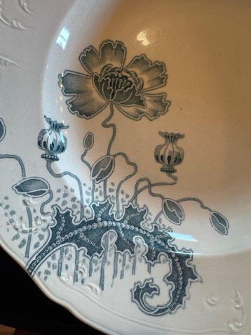 Eetservies voor 6 (21) - Keramiek - “Morphée” Art Nouveau, Antiek en Kunst