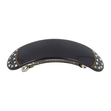 Haarspeld Patentspeld 9cm – Glitter Steentjes - Grijs, Nieuw