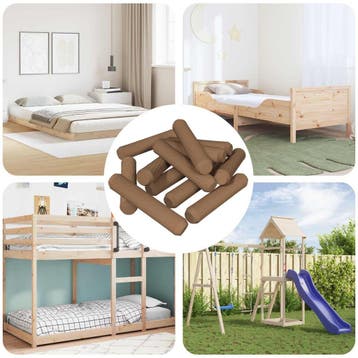 vidaXL Houten Dowels 18000 st Bruin Massief hout, Verzenden, Nieuw