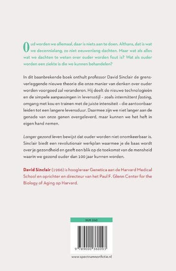 Langer gezond leven 9789000360093 David A. Sinclair, Boeken, Verzenden, Gelezen, David A. Sinclair
