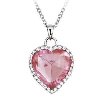 Fako Bijoux - Ketting - Hart - Titanic - Roze, Verzenden, Nieuw