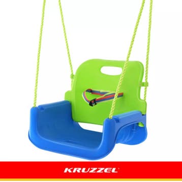Kruzzel 3-in-1 kinderswing blauw groen rood met veilighei..., Ophalen of Verzenden, Nieuw