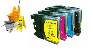 Huismerk Cartridge Set t.v.v. Brother LC-1100 serie, Nieuw, Cartridge, Inktmedia