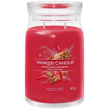 Yankee Candle Sparkling Cinnamon Signature Large Jar - 567gr, Ophalen of Verzenden, Nieuw, Overige typen