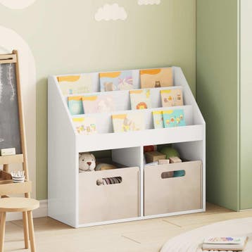 vidaXL Kinderen Boekenkast Hoogglans wit 72,5 x 29,5 x 69 cm, Verzenden, Nieuw