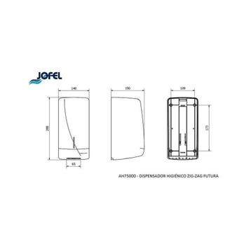 Jofel Futura zig-zag toilet-tissuedispenser - RVS, Verzenden, Nieuw