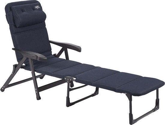 2dekans | Crespo - Ligstoel - AP/233 - Air-Deluxe - Blauw, Huis en Inrichting, Fauteuils, Zo goed als nieuw, Ophalen of Verzenden