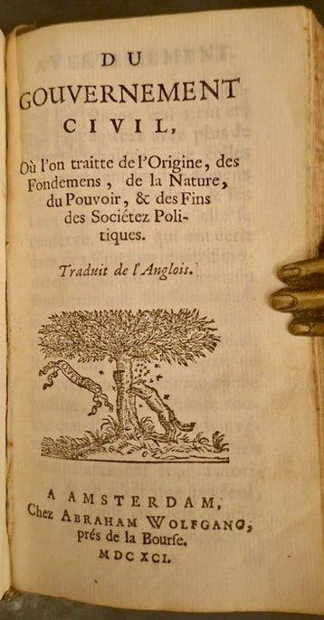John Locke / Claude Ameline (René Descartes) - John Locke, Antiek en Kunst