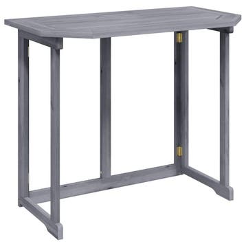 Inklapbare balkontafel grijs | Laatste Stuk! | Retour, Ophalen of Verzenden, Gebruikt, Rechthoekig, Hout