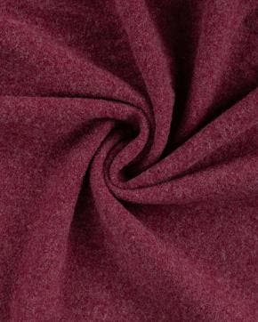 Merino Wol Fleece Bordeaux Melange, Hobby en Vrije tijd, Stoffen en Lappen, Rood, Nieuw