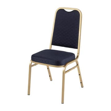 Bolero stapelstoel met vierkante rugleuning blauw (4 stuks), Verzenden, Nieuw in verpakking
