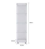 Glazen Vitrinekast met 4 Planken en Deur – 164 cm, Verzenden, Nieuw