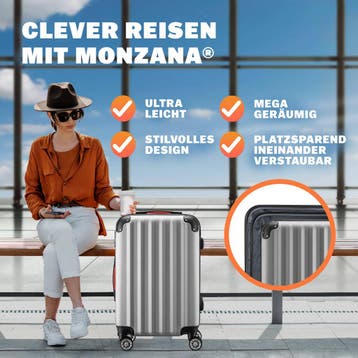 Reiskoffers Baseline 3-delige Zilver ABS (Koffers - Tassen), Verzenden, Nieuw