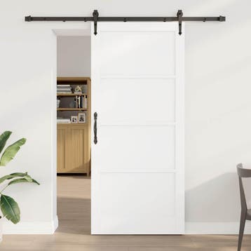 vidaXL Schuifdeur ORKDAL 93 x 211 cm Bewerkt hout Wit en, Verzenden, Nieuw