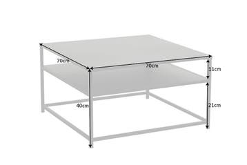 industrieele salontafel DURA STEEL 70cm zwart metaal met, Huis en Inrichting, Tafels | Salontafels, Ophalen of Verzenden, Nieuw
