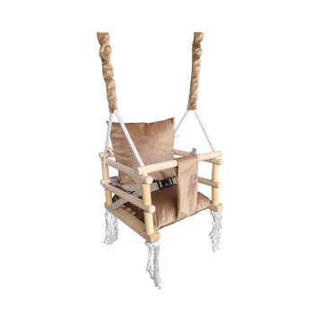 Luxe houten 3 in 1 beige bruine meegroei baby schommel en, Ophalen of Verzenden, Nieuw
