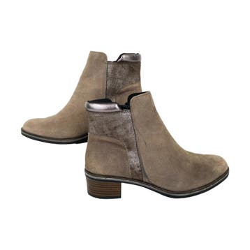 Comfortabel - Dames enkellaarsjes - Beige - Maat 38?, Nieuw