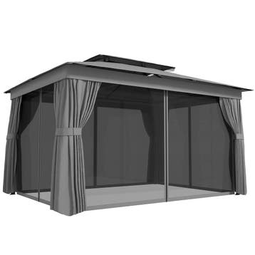 Paviljoen 3,8x3m Waterafstotend Stabiel Winterbestendig Tuin, Verzenden